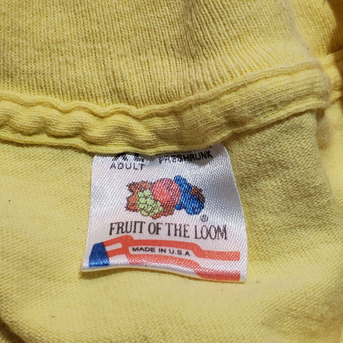 VTG 90s Heather Ridge USTA Tennis Tee T-Shirt XL Yellow Single-Stitch - Picture 8 of 8