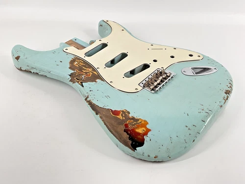 MJT Official Custom Vintage Aged Nitro Guitar Body by Mark Jenny VTS Sonic Blue