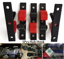 5X Car Tire Wheel Rim Hub Hook Holder Shop Display Stand Rack Wall Mounted Metal
