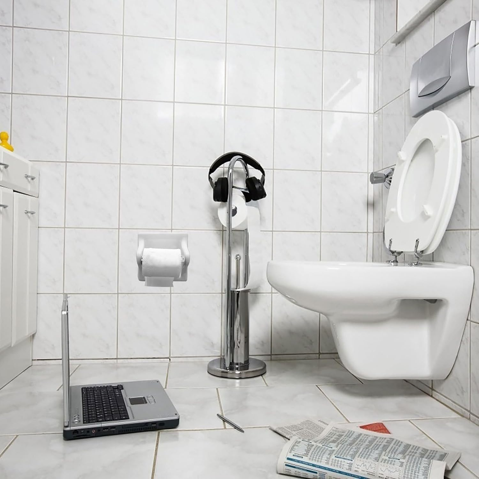 Toilet Paper Holder Roller, Stainless Steel Toilet Paper Spring Rod