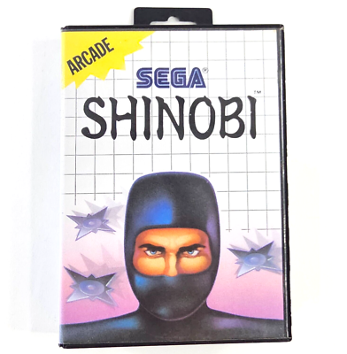 Shinobi (Sega Master System, 1988) Game Case Manual - Tested and