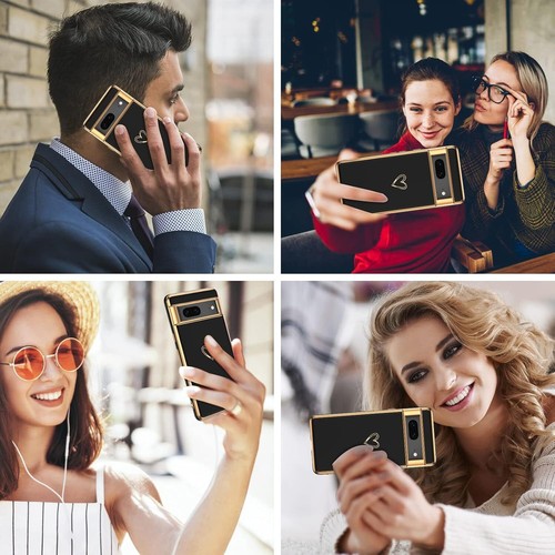 Für Google Pixel 7/7 Pro/7a Slim Case Stoßfest Herz Muster Handyhülle - Bild 8 von 46