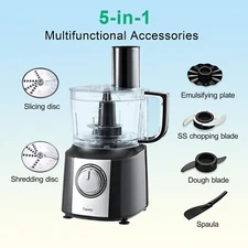 5-in-1 Multifunctional Food Processor Chopper Mixer Electric Blender Juicer 600w