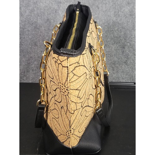 Anne Klein Floral Cork Tote Bag Chain Strap Shoulder Bag Purse - Picture 5 of 11
