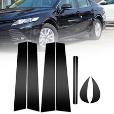 For Toyota Camry 2018-2021 Glossy Black Pillar Post Door Window Trim Accessories