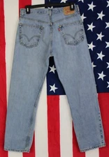 LEVI'S 505 Men's 34(33) x 30 Regular Fit Straight Leg Perfect Fade Denim Jeans