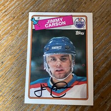 Autographed 1988-89 Topps JIMMY CARSON.       #L-1