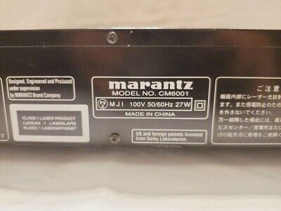 Marantz CM6001 CD/MD Combination Deck Black Working | eBay Marantz CM6001 CD/MD Combination Deck Black Working | eBay