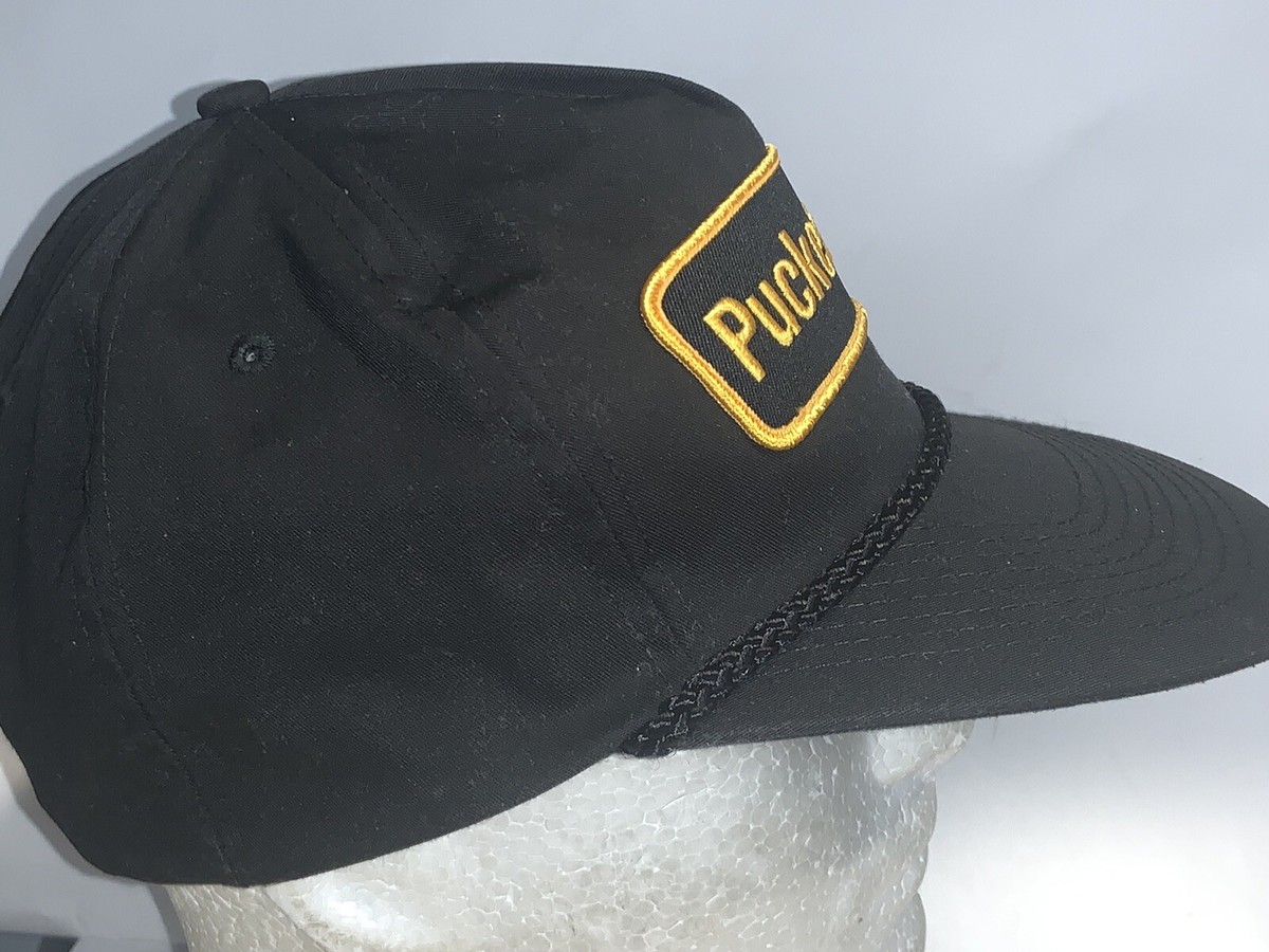 PUCKETT  CAT CATAPILLAR HAT CAP ADJUSTABLE SNAPBACK BLACK View 4