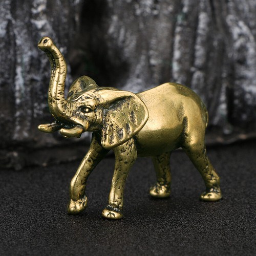 Brass Elephant Statue Animal Statue Toy House Office Decoration