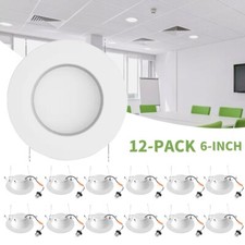 12x Retrofit LED Recessed Lighting 6 Inch, 2700K/3000K/3500K/4000K/5000K Select