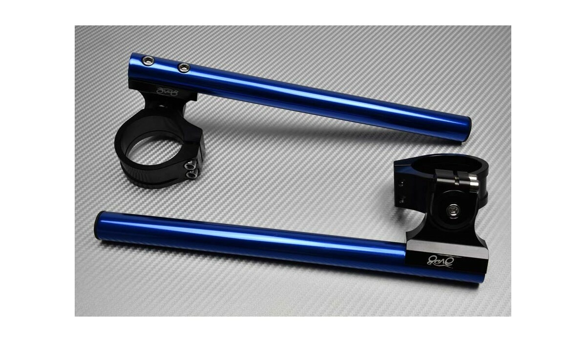Demi guidon bleu 50mm pour Benelli 899 afin de relever les commandes de pilotage