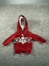 Disney Mickey Mouse Toddler Sherpa Lined Fleeced Pullover Hoodie Sz 12 Months