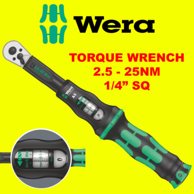 Wera Click-Torque A 5 1/4   Antrieb Umschalt-Drehmomentschlüssel 2,5-25Nm - 075604