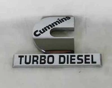 06-12 Dodge Ram Cummins Turbo Diesel Emblem Front Fender Chrome Badge Sign Logo