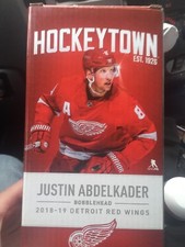 New Justin Abdelkader Bobblehead 2018-19 series Detroit Red Wings SGA