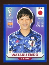 2022 Fifa World Cup Panini Sticker Blue Parallel WATARU ENDO Japan JPN10