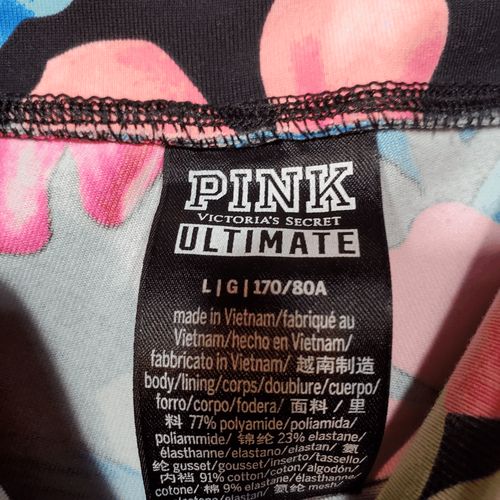 Legging ROSE Victoria's Secret femme L rose floral ultime stretch taille haute - Photo 2/10