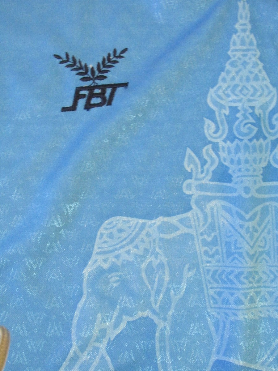 レア　THAILAND サッカーシャツ FBT製 FBT jersey football soccer Asian Games 1998 BLUE THAILAND