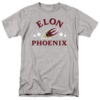 Elon University Adult T-Shirt Phoenix, Athletic Heather, S-5XL