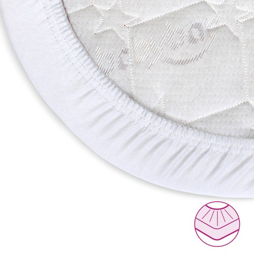 babybay Jersey Spannbetttuch weiß für Boxspring XXL organic cotton - Bild 5 von 7