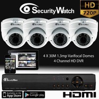 Cctv Security Surveillance System Kit 4x 30m White Ir Varifocal 2000tvl 500gb Cctv Security Surveillance System Kit 4x 30m White Ir Varifocal 2000tvl 500gb