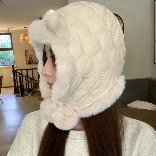 Women One Piece Slouchy Beanie Hats Scarf Mask Drawstring Warm Hooded Hatζψ - Bild 13 von 22