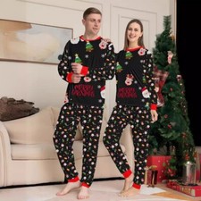 Family Matching Christmas Pyjamas Adults Xmas Nightwear loves PJs Sets