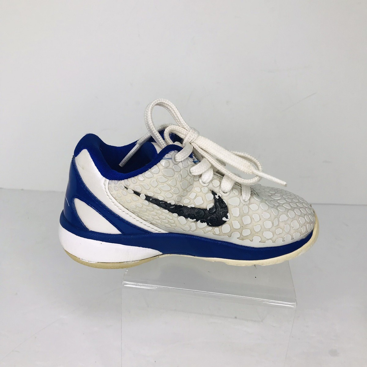 Nike Kobe Bryant VI 6 Toddler Kids Size 8C White Blue 2010