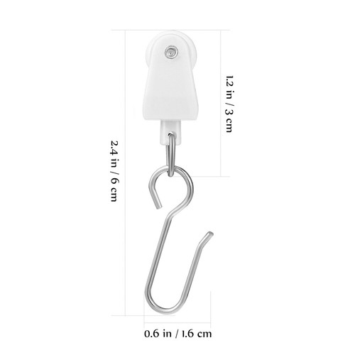 Rodillos planeadores con ganchos accesorios cortina techo 30 piezas rieles vías - Imagen 7 de 11