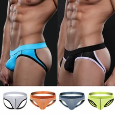 Men's Panties Ice Silk Men Underwear Men's Shorts With Lace Low-Rise U Pouch