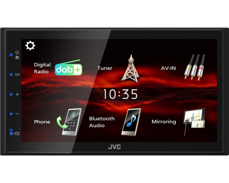 JVC KW-M180DBT 2DIN DAB+ Autoradio für Peugeot 207 ab 2005 schwarz inkl Canbus - Bild 3 von 4