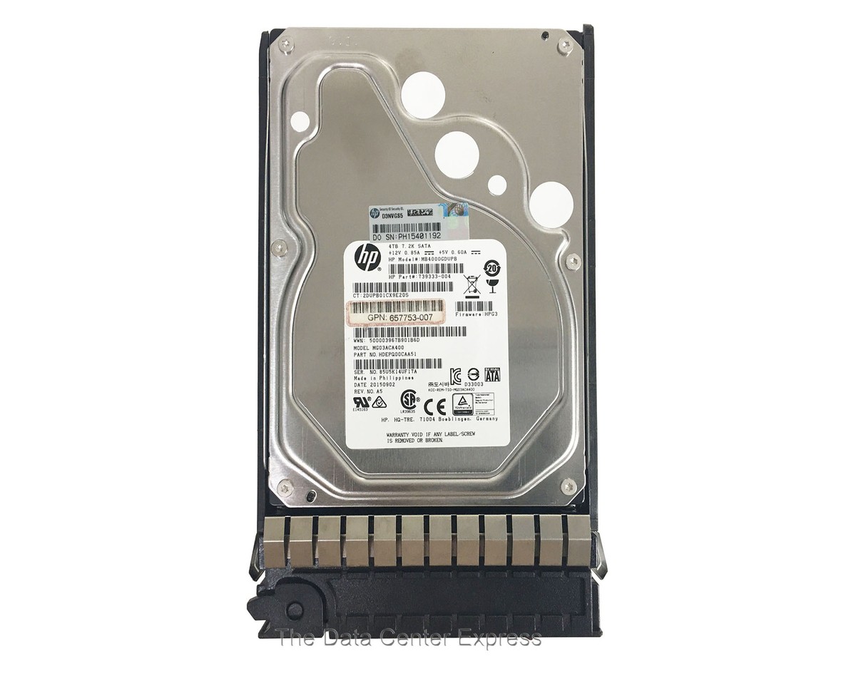 HPE SUB) 4TB SATA 3G 7.2K LFF G7 3.5 