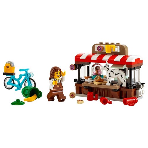 LEGO City Coffee Cart and Donut Stand Set 40358- Fun Breakfast Roleplay Toy Kids - Picture 15 of 24