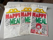 Vintage McDonald s Happy Meal Bag Lot 1990