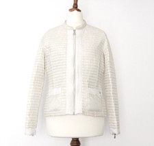 Giubbotto piumino leggero Trussardi jeans bianco taglia 44