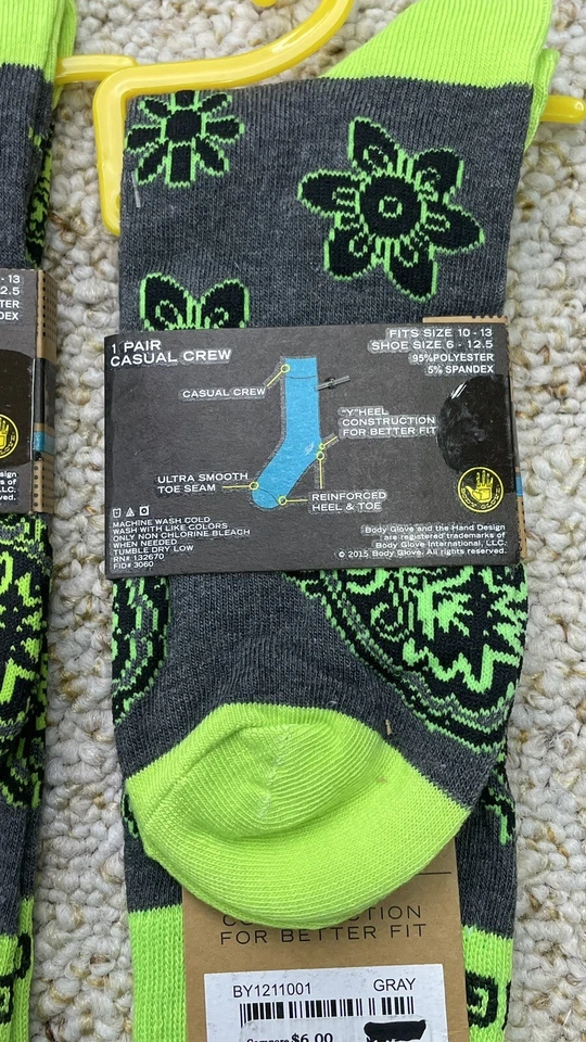 6 pares de guantes corporales para hombre talla 6-12,5 informales con puntera y tacón reforzados Foto 3 de 4