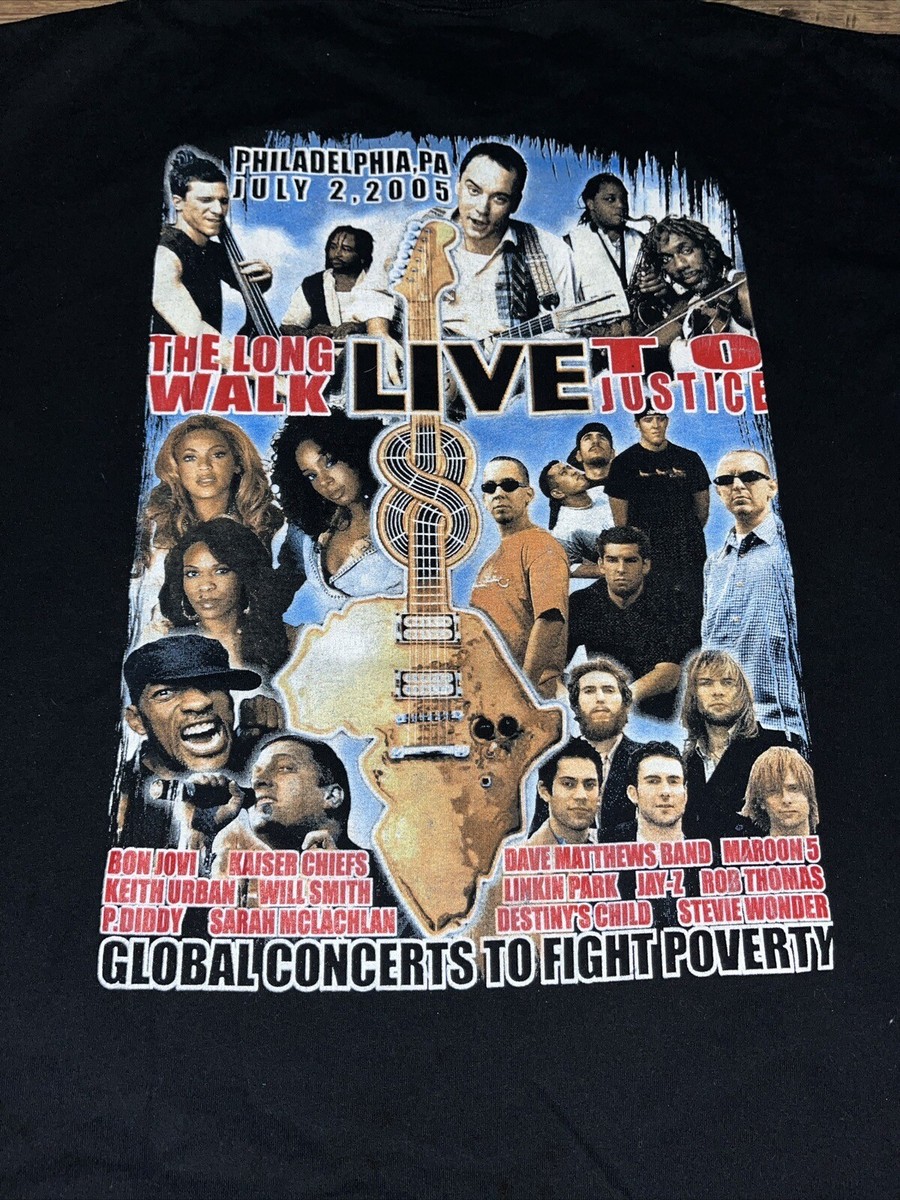 Vintage LIVE AID Live 8 Concert T-Shirt 2005 Jay Z - 2X | eBay