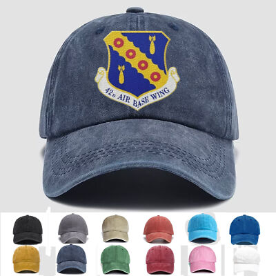 Custom Embroidered Hat 42nd Air Base Wing, Veteran Cap, Trucker Hat, Gift Idea
