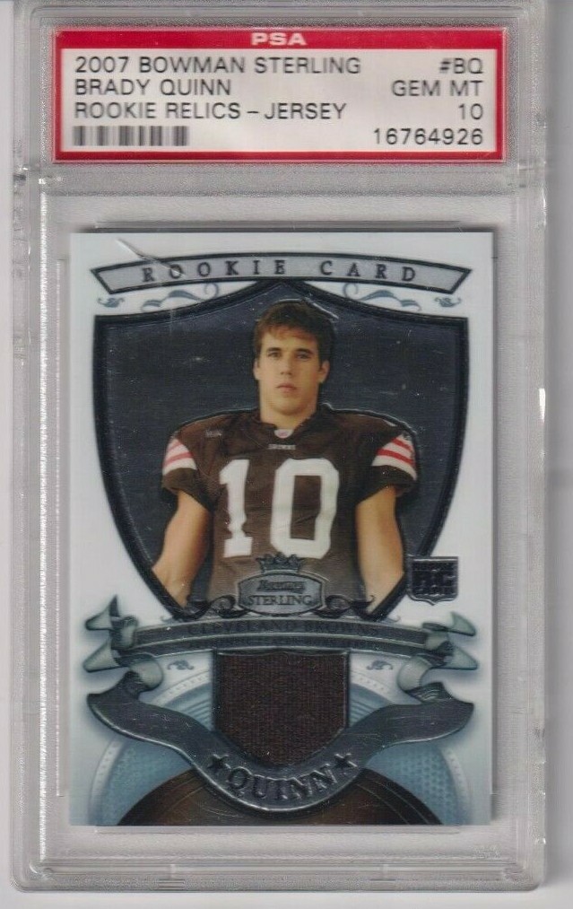 Brady Quinn Bowman Sterling Rookie Relics #BQ Jersey
