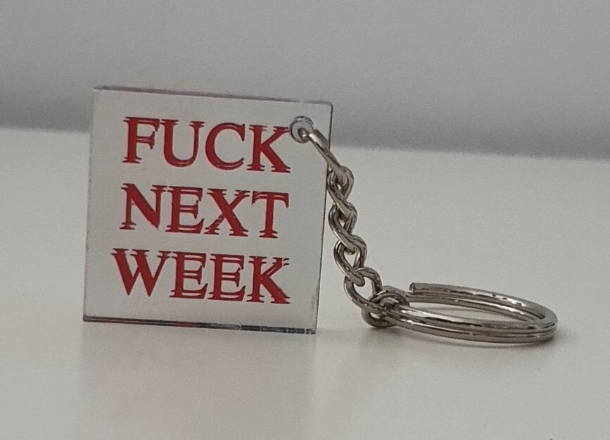 SS15 Supreme Mirror keychain F UCK NEXT WEEK keyring box logo