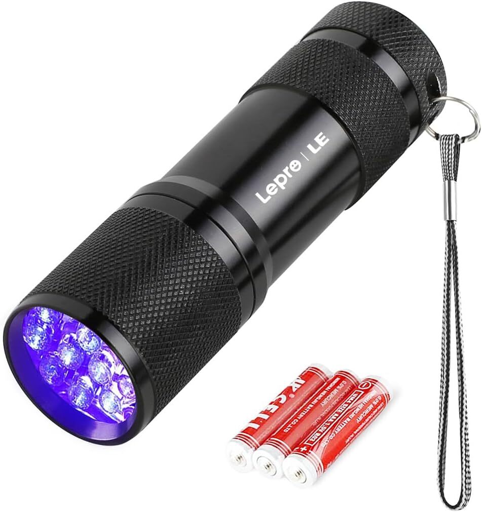 Lepro LED UV Schwarzlicht Taschenlampe mit 9 светодиодов Mini UV Lampe Ультрафиолетовые лампы
