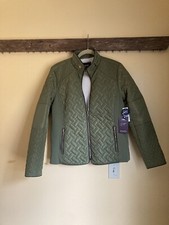 Ci Sono Women's Olive Quilted Faux Fur Lined Jacket Size Large L