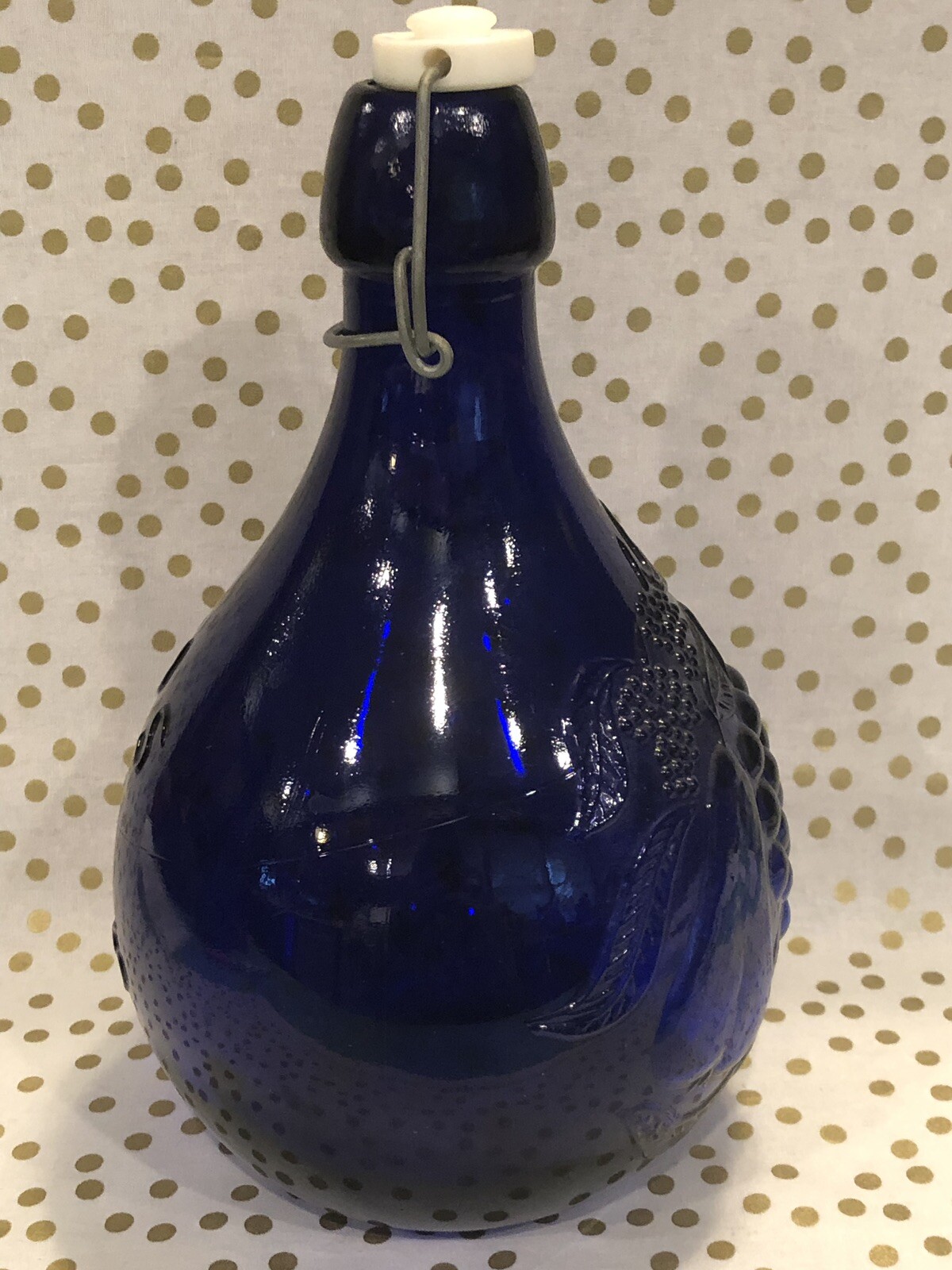 Vintage Casadis Milano Cobalt Blue "Jus de Fruits" Glass Jug Italy eBay