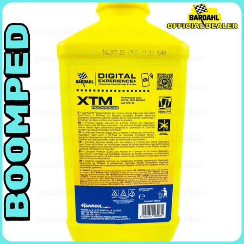 Bardhal XTM 10W30 Olio Motore 100% SYNT API SN JASO MB Scooter Honda 1 Lt BD07 - Foto 2 di 5