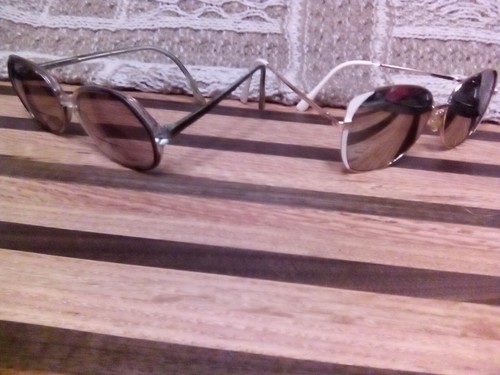 2 Authentic Pair Retro Eyeglasses Oversize Mod Vintage 70s 80s Mirrored Bifocal - Picture 2 of 4