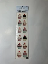Paper House Productions Stickers ST-2224E Valentine's Cupcakes 2x4