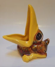 Vintage Bird Ceramic Ash Receiver, Planter, Ashtray, Handcrafted, Big Mouth Bird