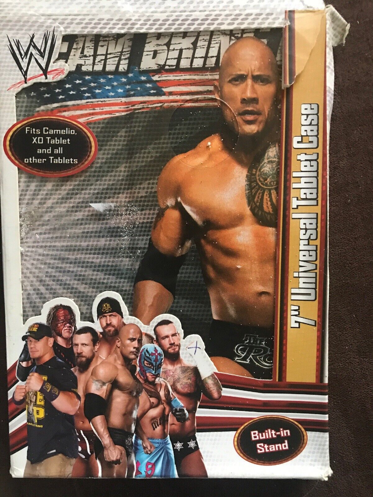 WWE Universal 7-10” Tablet Case The Rock  With Stand READ!