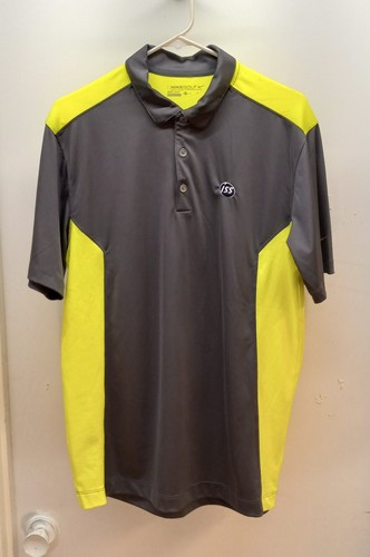 Nike Golf Polo Uomo M Dri-Fit Maglia Traspirante Giallo e Grigio 3 Bottoni Ottime Condizioni